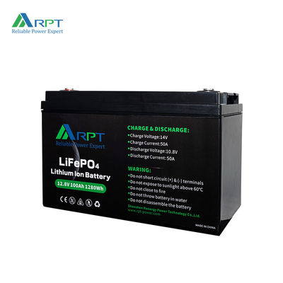 qualità 1280Wh batteria agli ioni di litio Rv batteria RPT 12V 100Ah LiFePO4 fabbrica